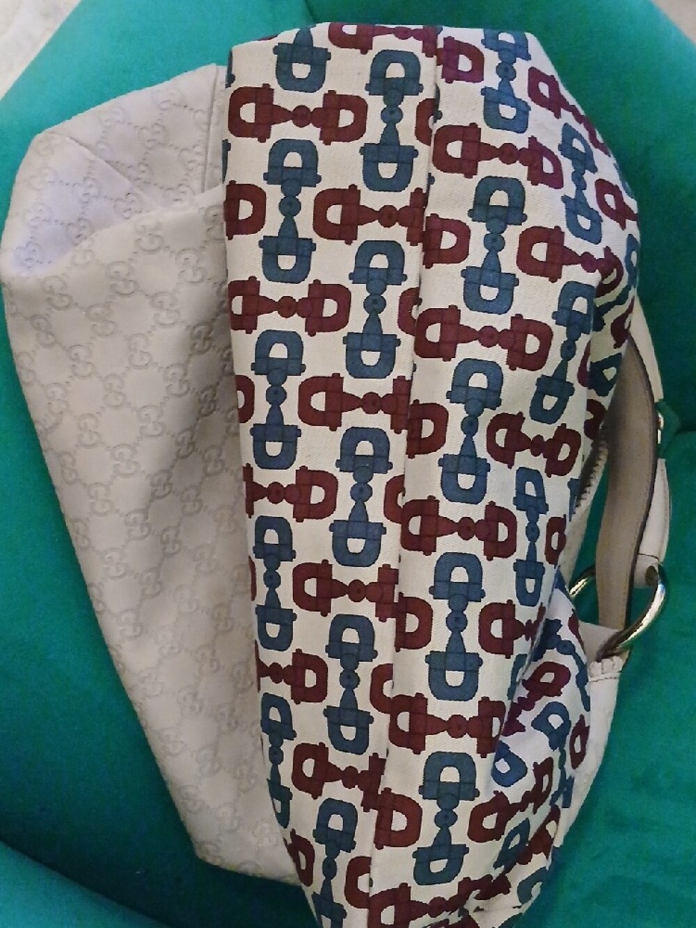 Gucci Horsebit GG Monogram Leather Hobo with Gold-Tone Hardware - Picture 10 of 12